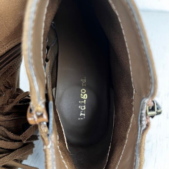 Indigo Rd Cabaret fringe bootie stacked heel size 7.5 - Picture 11 of 14